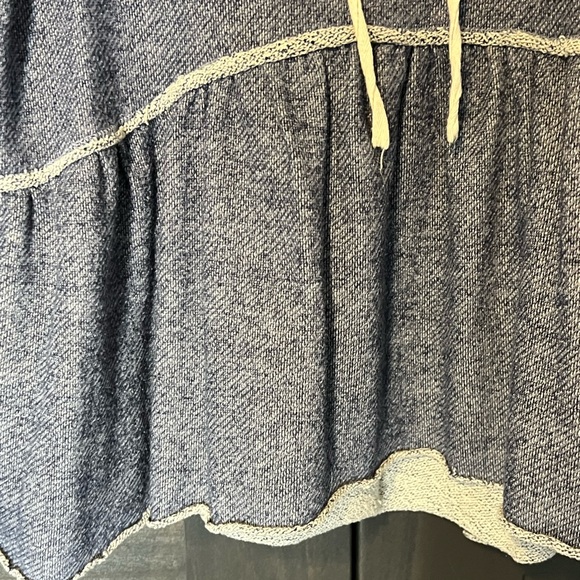 Dainty Hooligan Blue Babydoll Peplum Top with Hood and Drawstrings (Size Small) - Picture 5 of 5